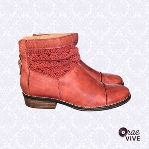 Anthropologie Latigo Clay Crochet Accent Ankle Booties [W/8.5]